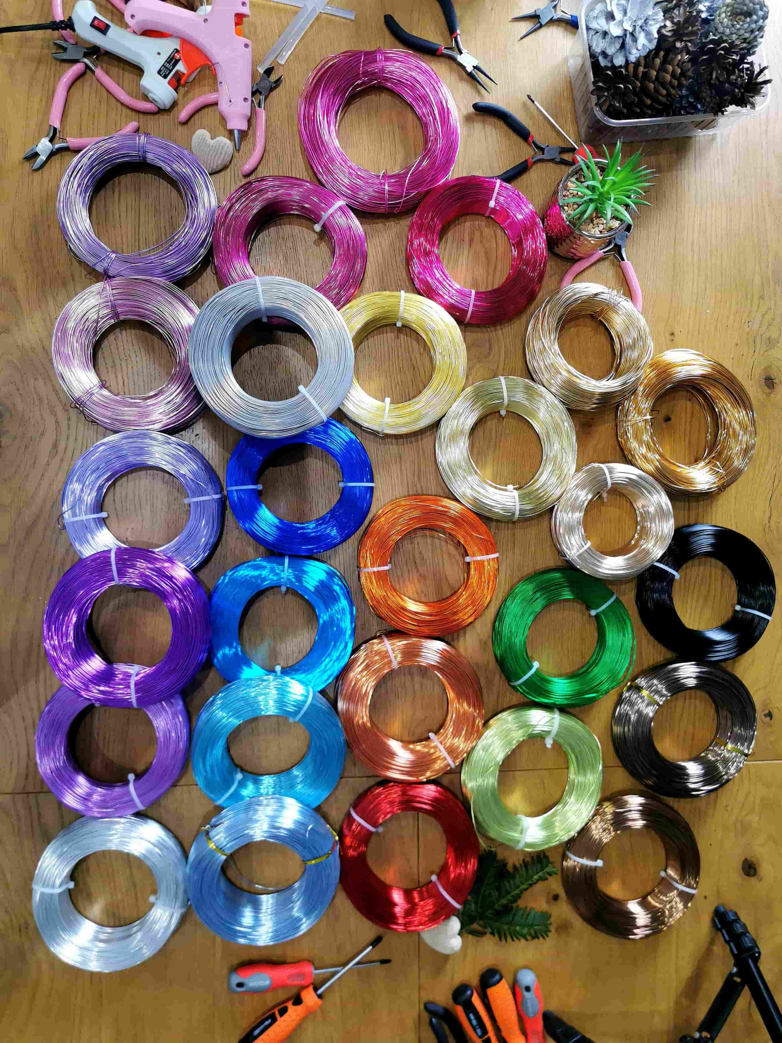 drut kolorowy aluminiowy do wyboru